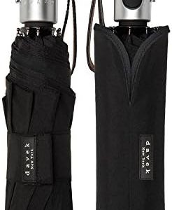 DAVEK SOLO UMBRELLA (Classic Black) – Quality Windproof Travel Umbrella with Automatic Open