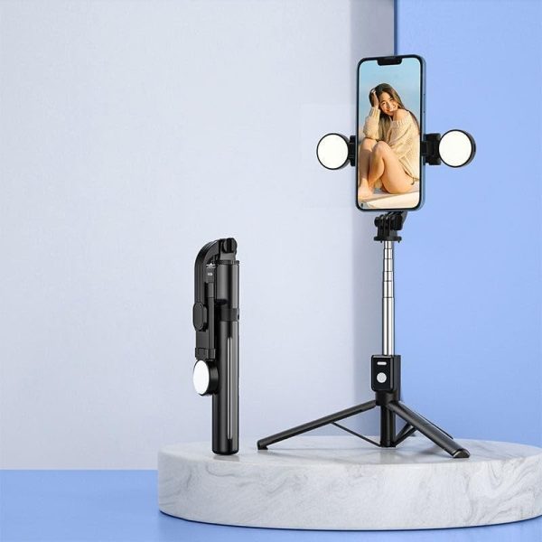 Bluetooth Selfie Stick Tripod, Hand Selfie Stick Stabilizer, Lightweight Aluminum Extendable Tripod, Cell Phone Wireless Selfie Stick Tripod for Selfies, Group Photos, Vlogging #